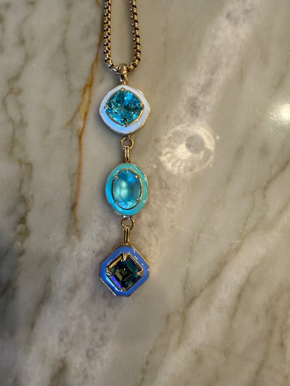 Tova blue and turquoise necklace